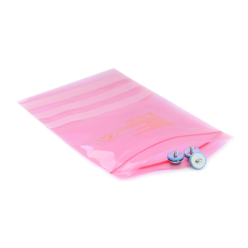 8" x 10" 4mil Pink ANTI-STATIC Reclosable Zip Lock Bags Zipper Top Open Anti Sta