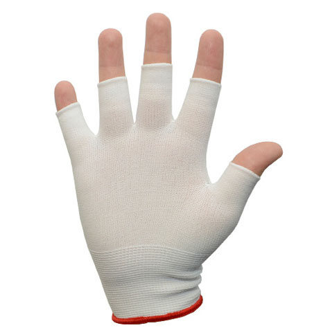 Nylon Half Finger Glove Liner, Cleanroom Gloves