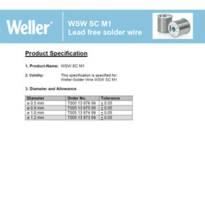 WSW SC M1 Lead free solder wire