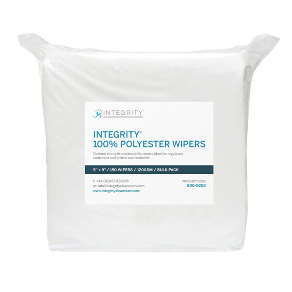 Integrity Cleanroom 100% Polyester Wipes -120gsm