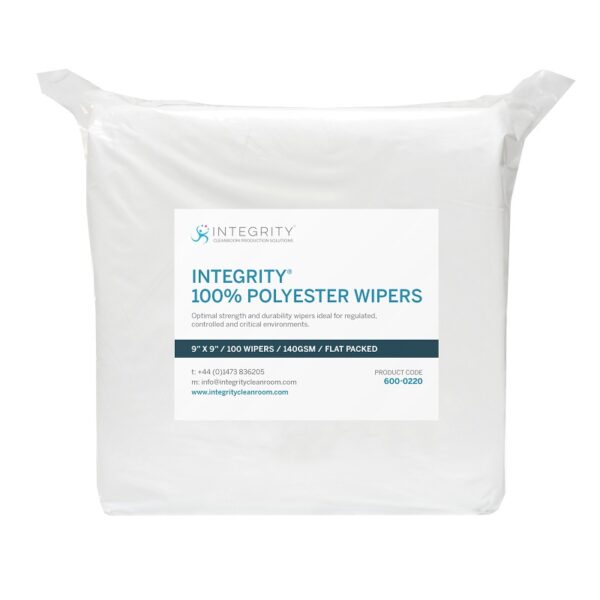 Integrity Cleanroom 100% Polyester Wipes -140gsm