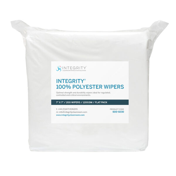 Integrity Cleanroom 100% Polyester Wipes -120gsm