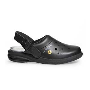 Work Shoes Clog EASY 37631 Abeba Black OB ESD