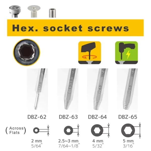 Socket Screw Extractor Set DBZ-20 ENGINEER