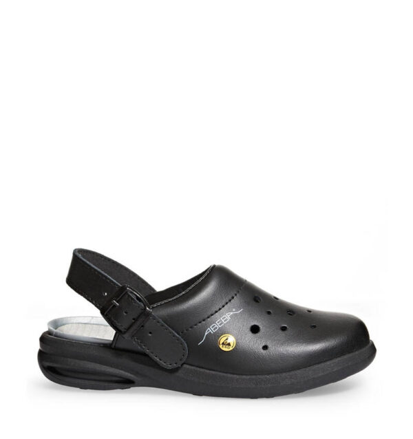 Work Shoes Clog EASY 37631 Abeba Black OB ESD